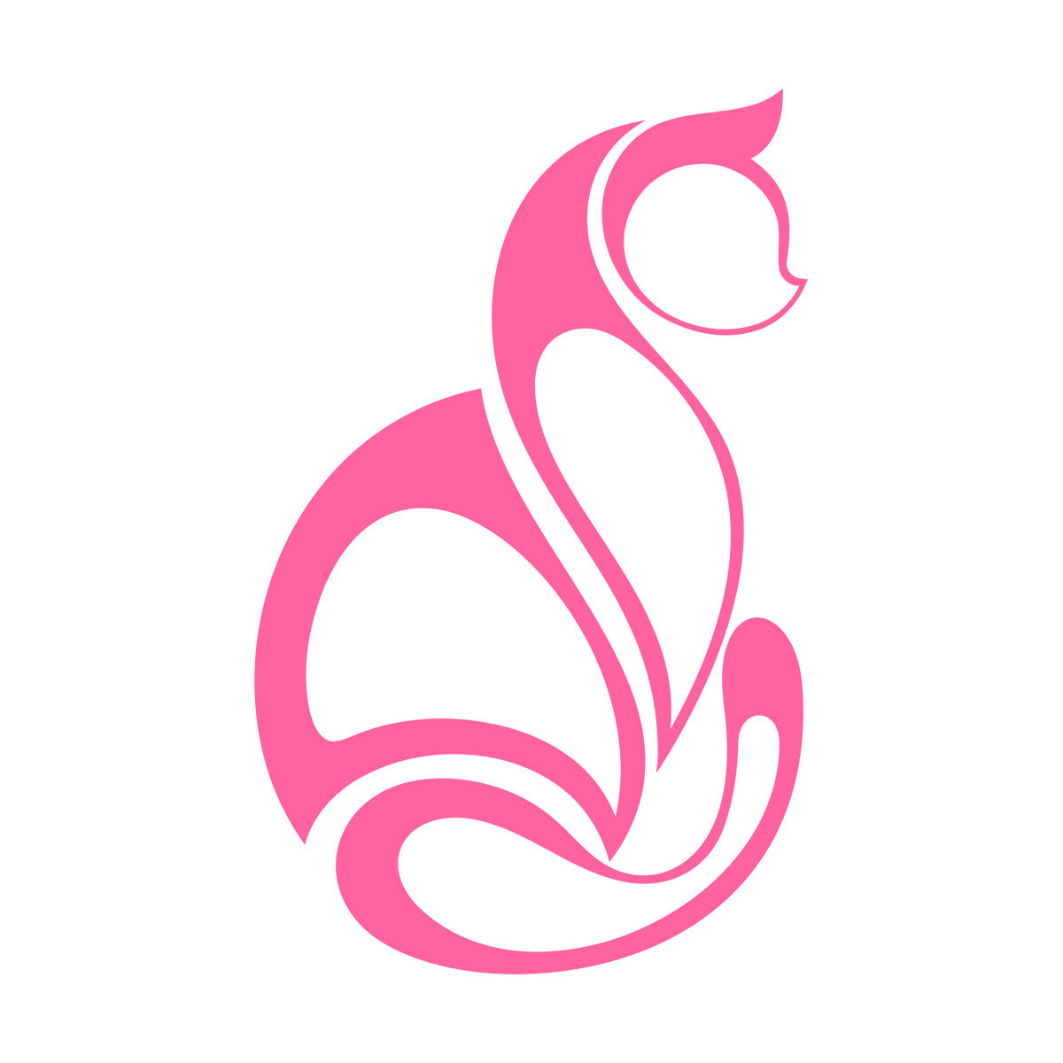 Abstract Cat Pet Animal Ation Wall Decals Multi Color Selection