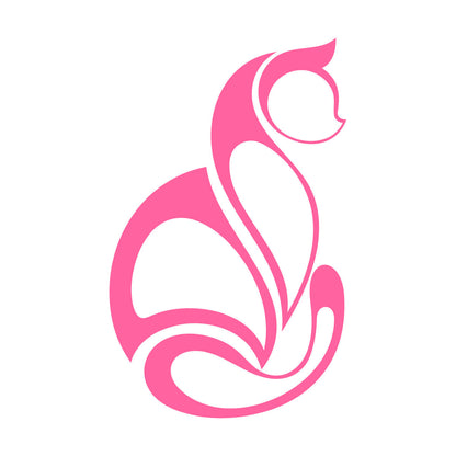 Abstract Cat Pet Animal Ation Wall Decals Multi Color Selection