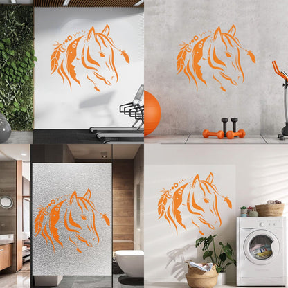 Abstract Beautiful Animal Horse Girl Bedroom Wall Stickers Paster Paper Multiple Size Options