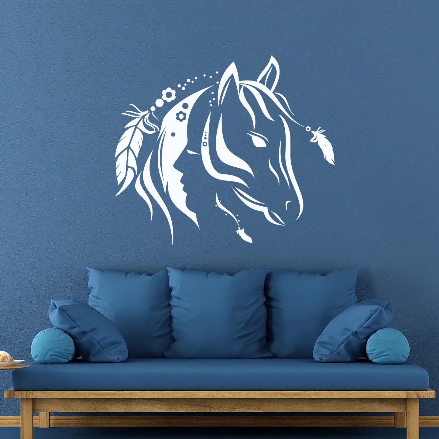 Abstract Beautiful Animal Horse Girl Bedroom Wall Stickers Paster Paper Multiple Size Options