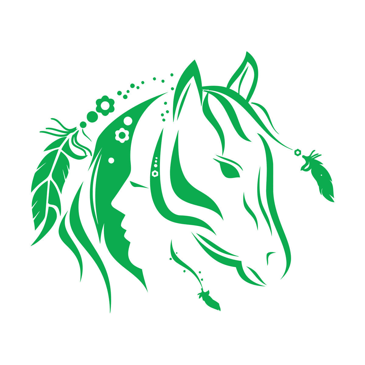 Abstract Beautiful Animal Horse Girl Bedroom Wall Stickers Paster Paper Multiple Size Options