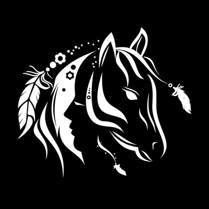 Abstract Beautiful Animal Horse Girl Bedroom Wall Stickers Paster Paper Multiple Size Options