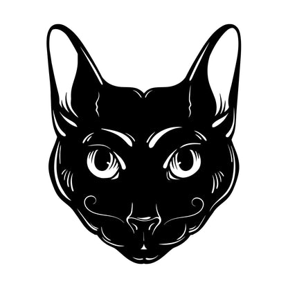 Abstract Cat Head Mustache Pet House Animal Lettering Decals Car Body Decoration