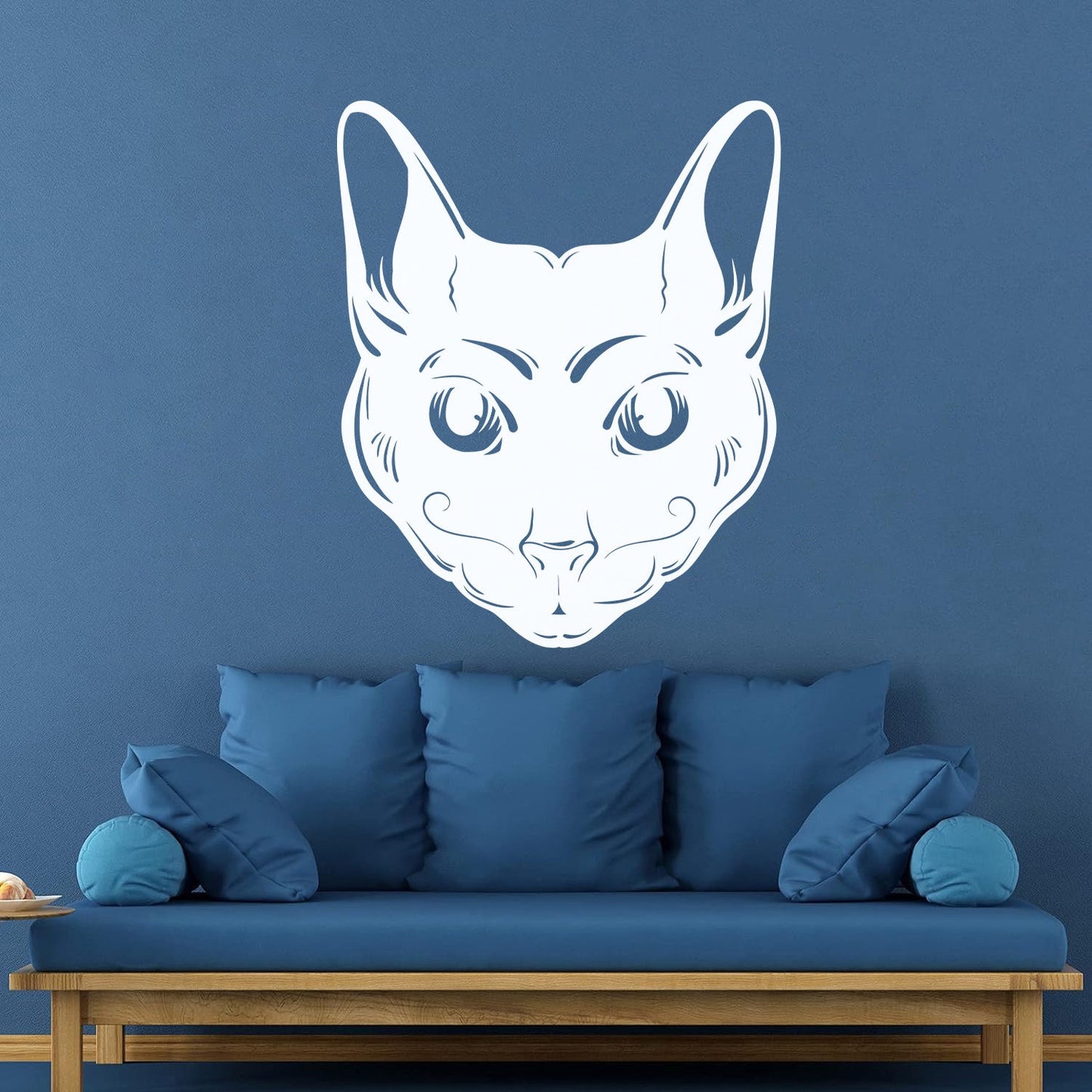 Abstract Cat Head Mustache Pet House Animal Lettering Decals Car Body Decoration