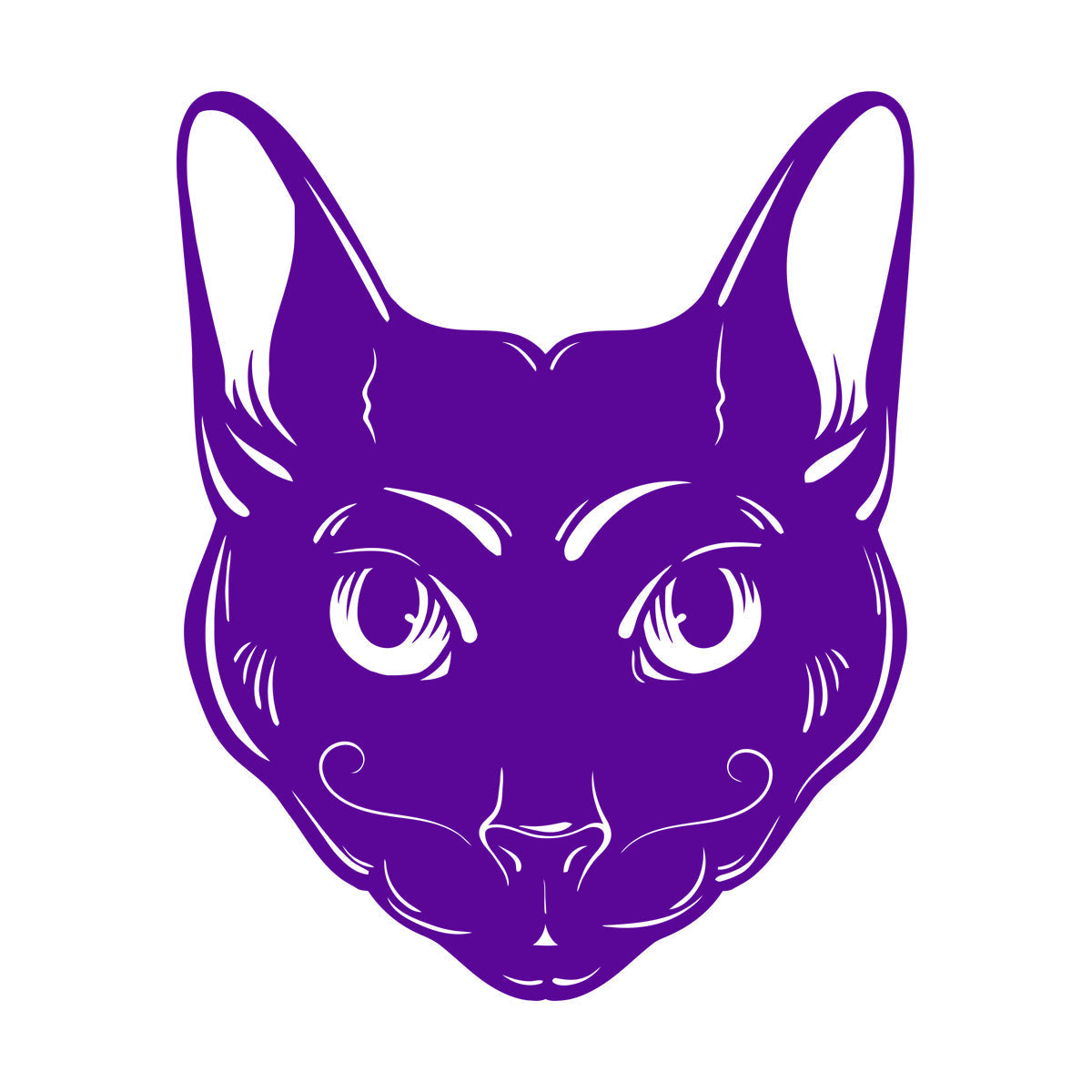 Abstract Cat Head Mustache Pet House Animal Lettering Decals Car Body Decoration