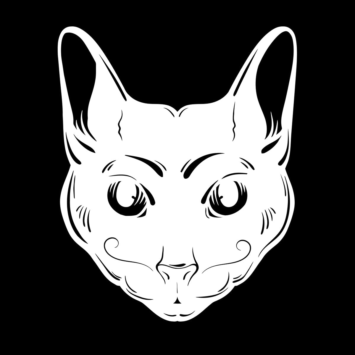 Abstract Cat Head Mustache Pet House Animal Lettering Decals Car Body Decoration