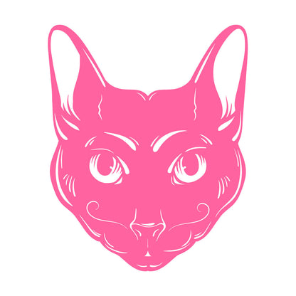 Abstract Cat Head Mustache Pet House Animal Lettering Decals Car Body Decoration