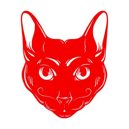 Abstract Cat Head Mustache Pet House Animal Lettering Decals Car Body Decoration