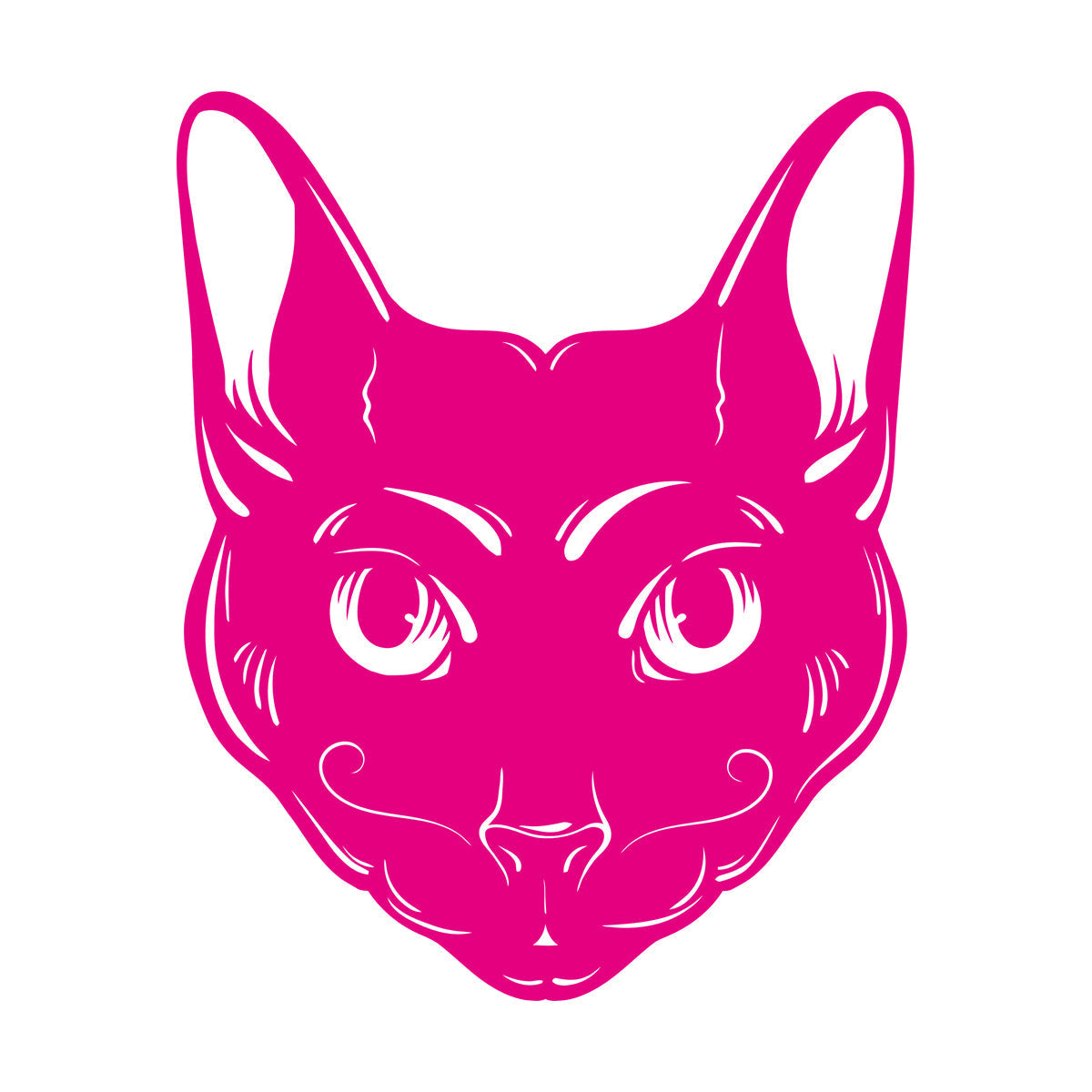 Abstract Cat Head Mustache Pet House Animal Lettering Decals Car Body Decoration