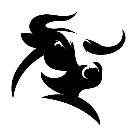 Lettering Stickers Abstract Cow Head Farm Animal Village Glass Stickers