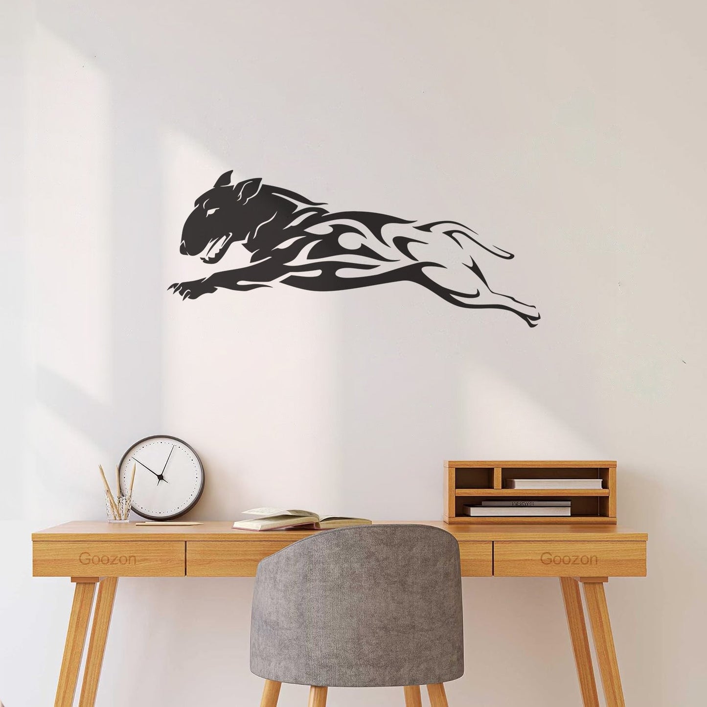 Abstract Fire Dog Home Animal Pet Wall Vinyl Sticker Decor Easy Installation