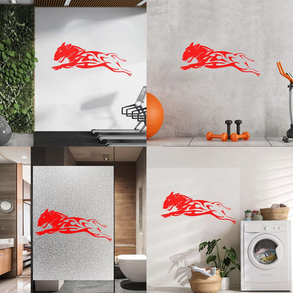 Abstract Fire Dog Home Animal Pet Wall Vinyl Sticker Decor Easy Installation