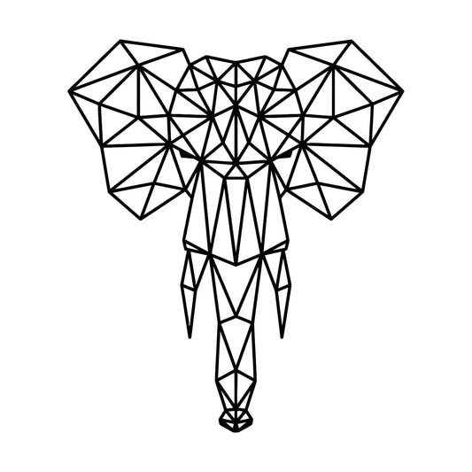 Engraving Stickers Abstract Geometric African Animal Elephant Head Personalized Customization