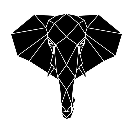 Abstract Geometric Head Elephant African Animal Wall Decals Pvc Art Decoration