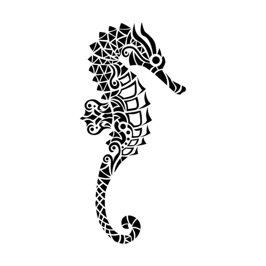 Wall Decals Paster Paper Abstract Geometric Seahorse Sea Ocean Animals Car Body Decoration