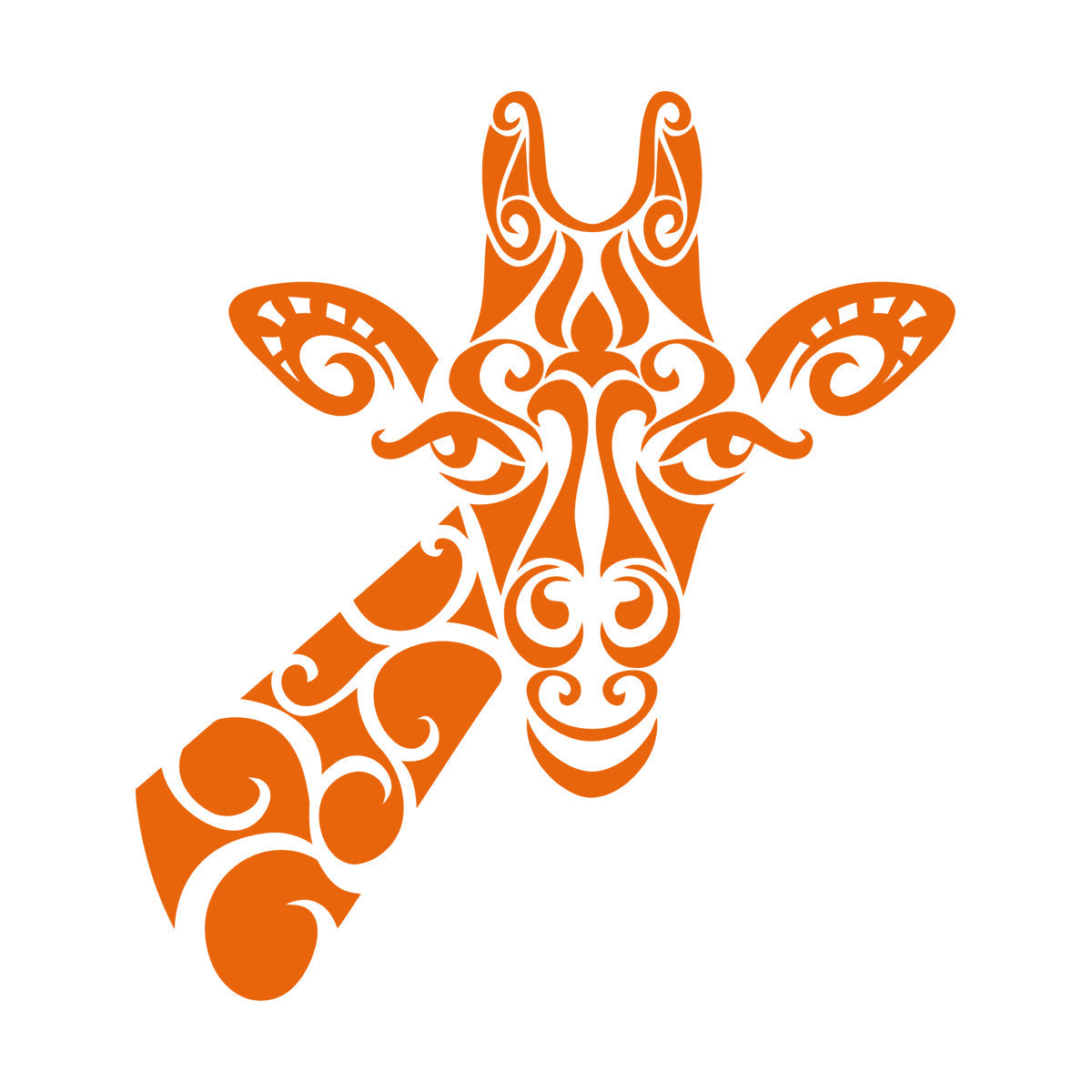 Vinyl Wall Stickers Abstract Giraffe African Animal Head Window Decals