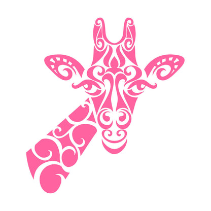 Vinyl Wall Stickers Abstract Giraffe African Animal Head Window Decals