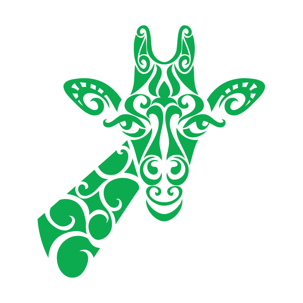 Vinyl Wall Stickers Abstract Giraffe African Animal Head Window Decals