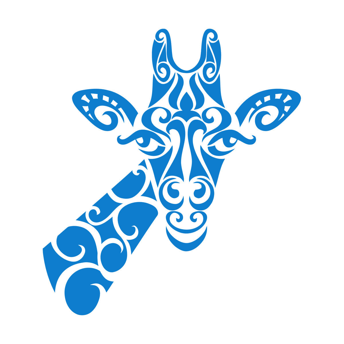 Vinyl Wall Stickers Abstract Giraffe African Animal Head Window Decals