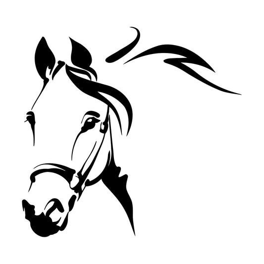 Vinyl Wall Decals Abstract Head Horse House Animal Pet Store Decoration