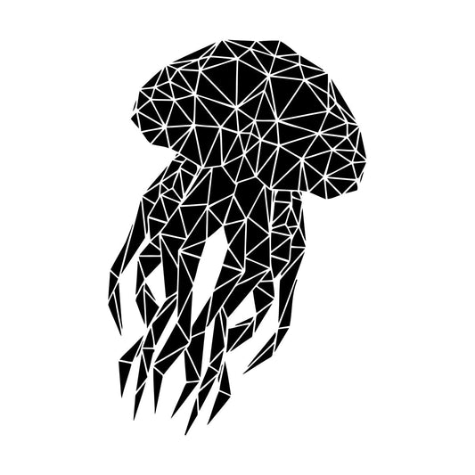 Abstract Jellyfish Marine Animals Fine Carving Stickers Multi Color Selection