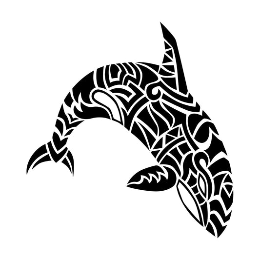 Wall Vinyl Sticker Decor Abstract Sea Animal Dolphin Killer Whale Tattoo Culture