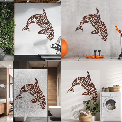 Wall Vinyl Sticker Decor Abstract Sea Animal Dolphin Killer Whale Tattoo Culture