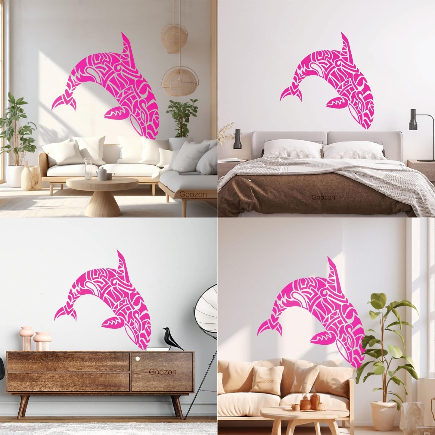 Wall Vinyl Sticker Decor Abstract Sea Animal Dolphin Killer Whale Tattoo Culture