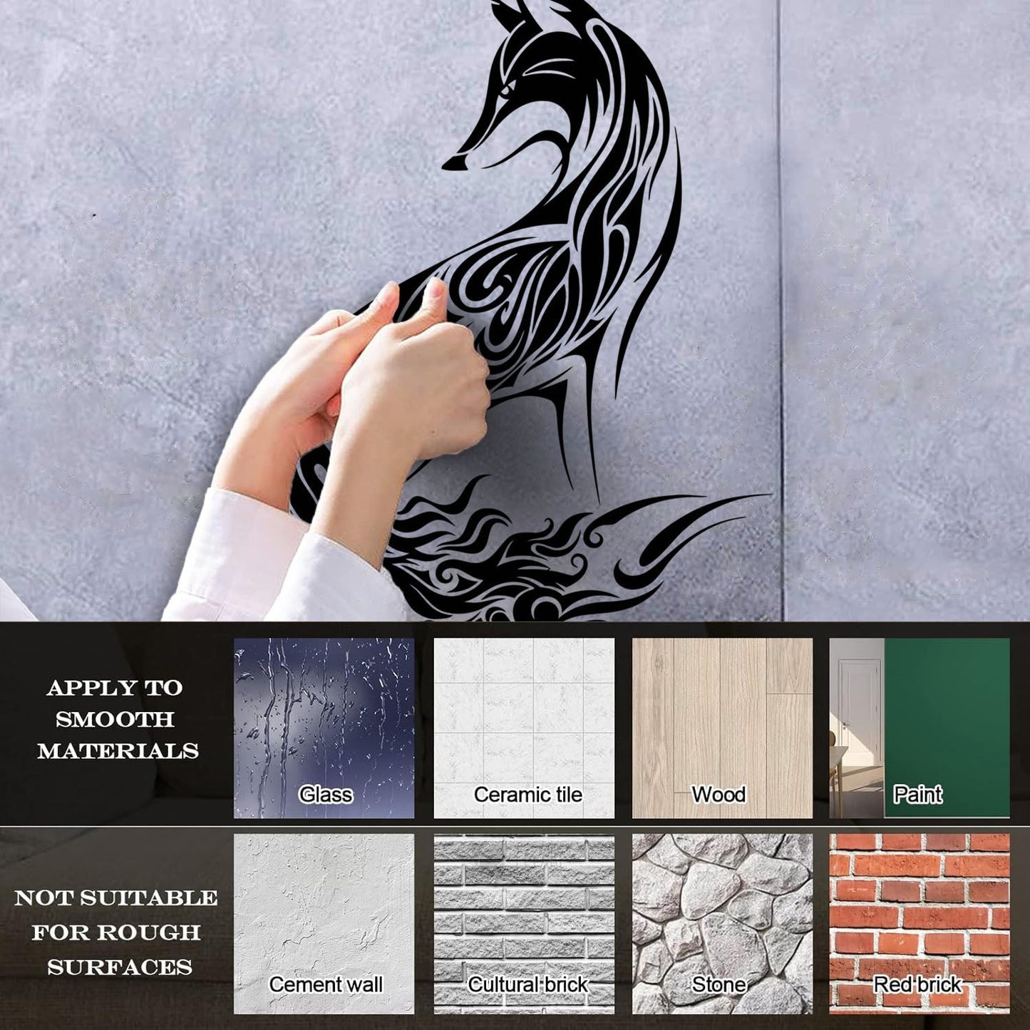 Wall Decals Abstract Wild Animal Fox Sly Predator Children Room Personalized Customization