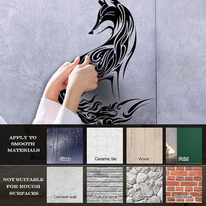 Wall Decals Abstract Wild Animal Fox Sly Predator Children Room Personalized Customization