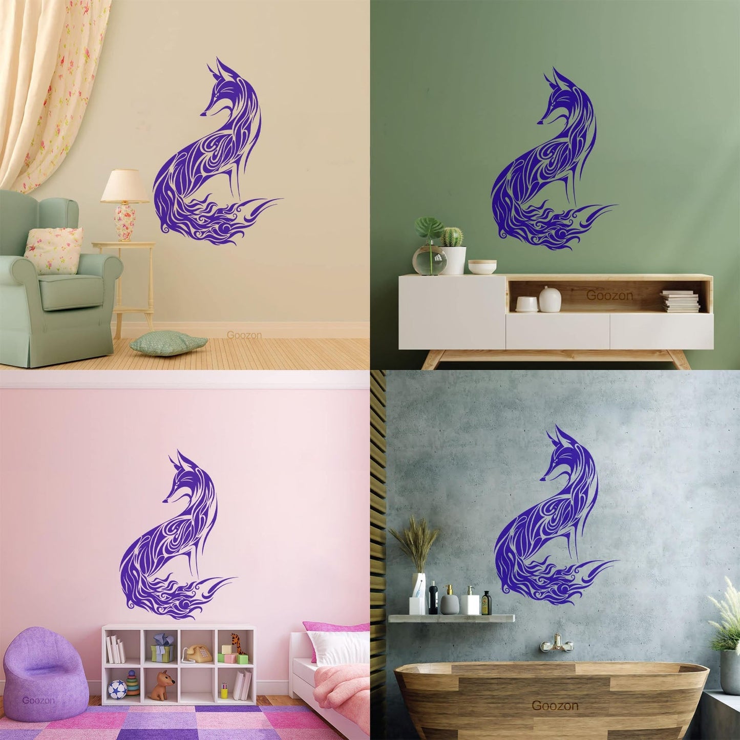 Wall Decals Abstract Wild Animal Fox Sly Predator Children Room Personalized Customization