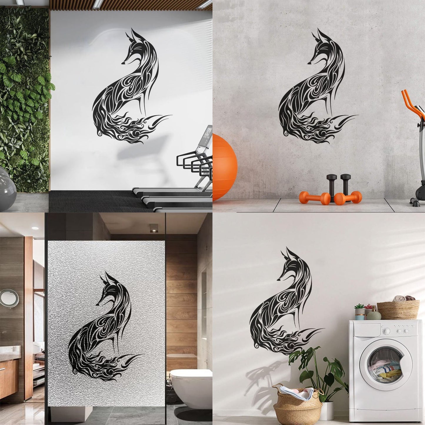 Wall Decals Abstract Wild Animal Fox Sly Predator Children Room Personalized Customization