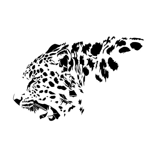 Vinyl Wall Decals Abstract Wild Animal Leopard Big Cat Can Modify And Add Information