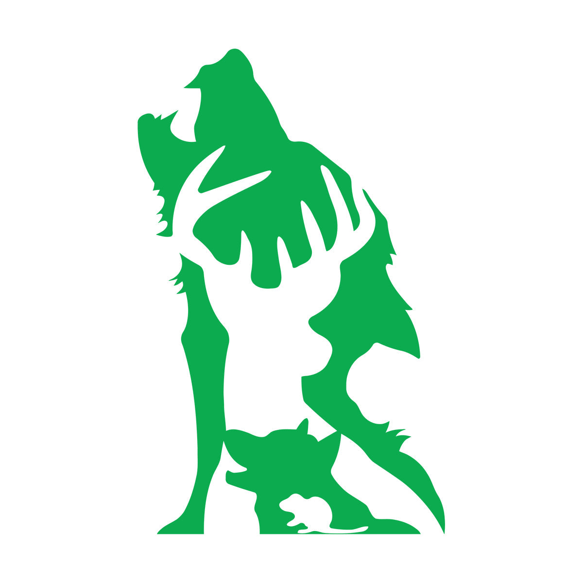 Mural And Wall Vinyl Decal Abstract Wild Forest Animals Wolf Deer Wall Beautification