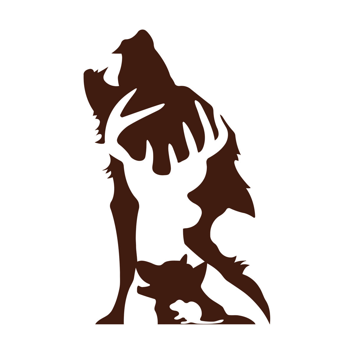 Mural And Wall Vinyl Decal Abstract Wild Forest Animals Wolf Deer Wall Beautification