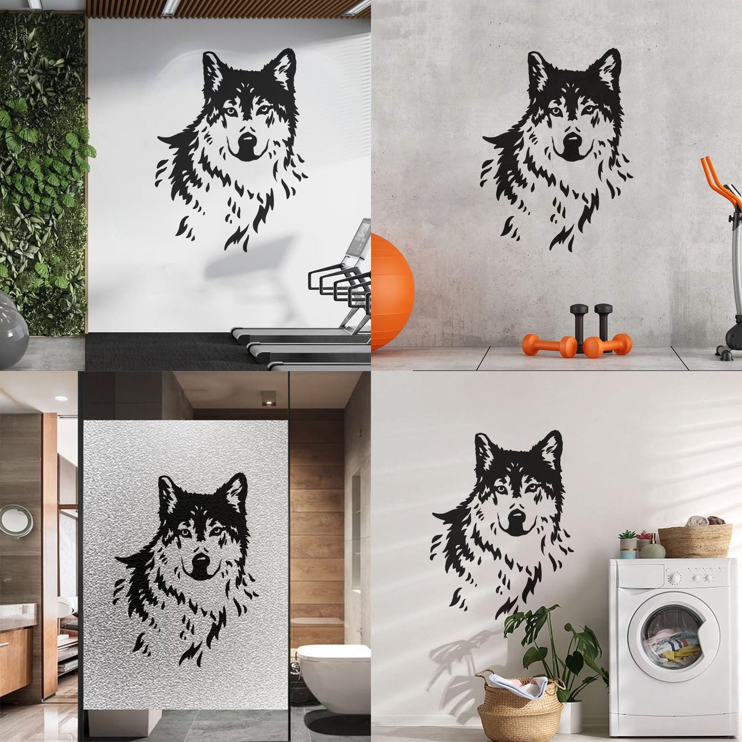 Abstract Wolf Beautiful Animal Zoo Tribal Wall Stickers Paster Paper Car Body Decoration