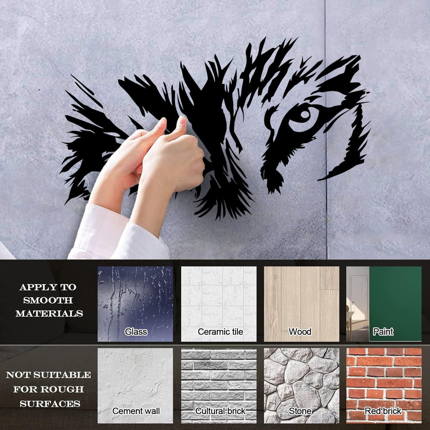 Wall Vinyl Sticker Decor Abstract Wolf Forest Wild Animal Tribal Window Decals