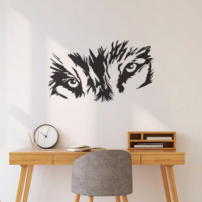 Wall Vinyl Sticker Decor Abstract Wolf Forest Wild Animal Tribal Window Decals