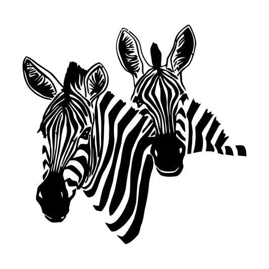 Fine Carving Stickers African Abstract Animal Zebra Wildlife Africa Glass Stickers