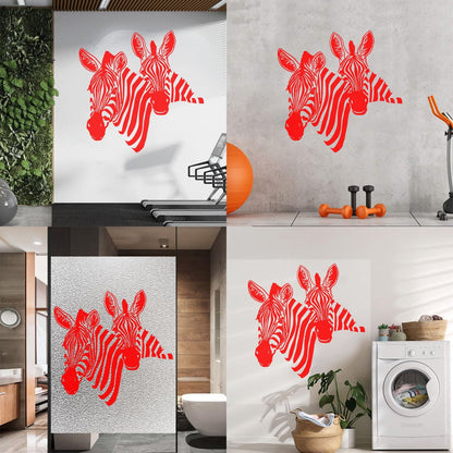Fine Carving Stickers African Abstract Animal Zebra Wildlife Africa Glass Stickers