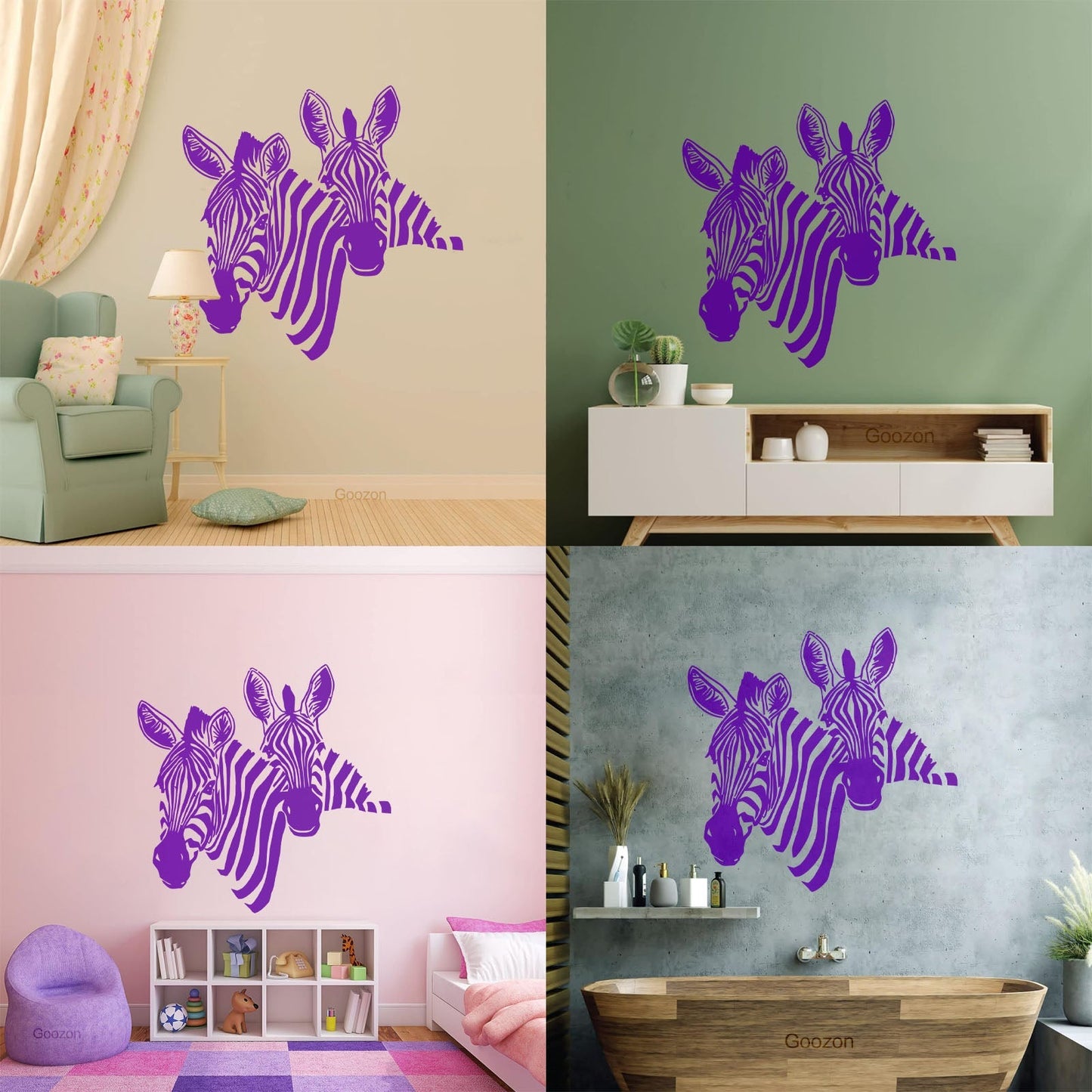 Fine Carving Stickers African Abstract Animal Zebra Wildlife Africa Glass Stickers