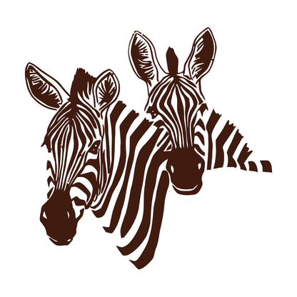 Fine Carving Stickers African Abstract Animal Zebra Wildlife Africa Glass Stickers