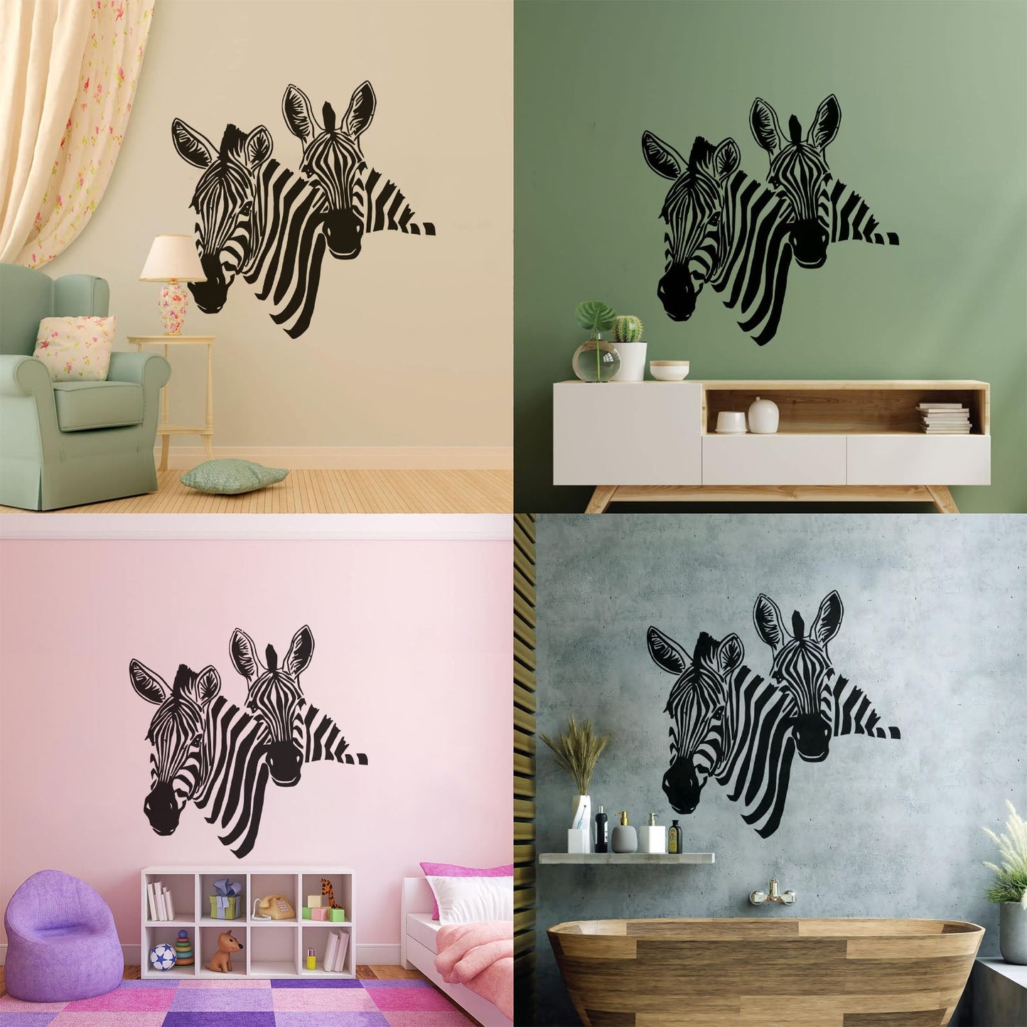 Fine Carving Stickers African Abstract Animal Zebra Wildlife Africa Glass Stickers