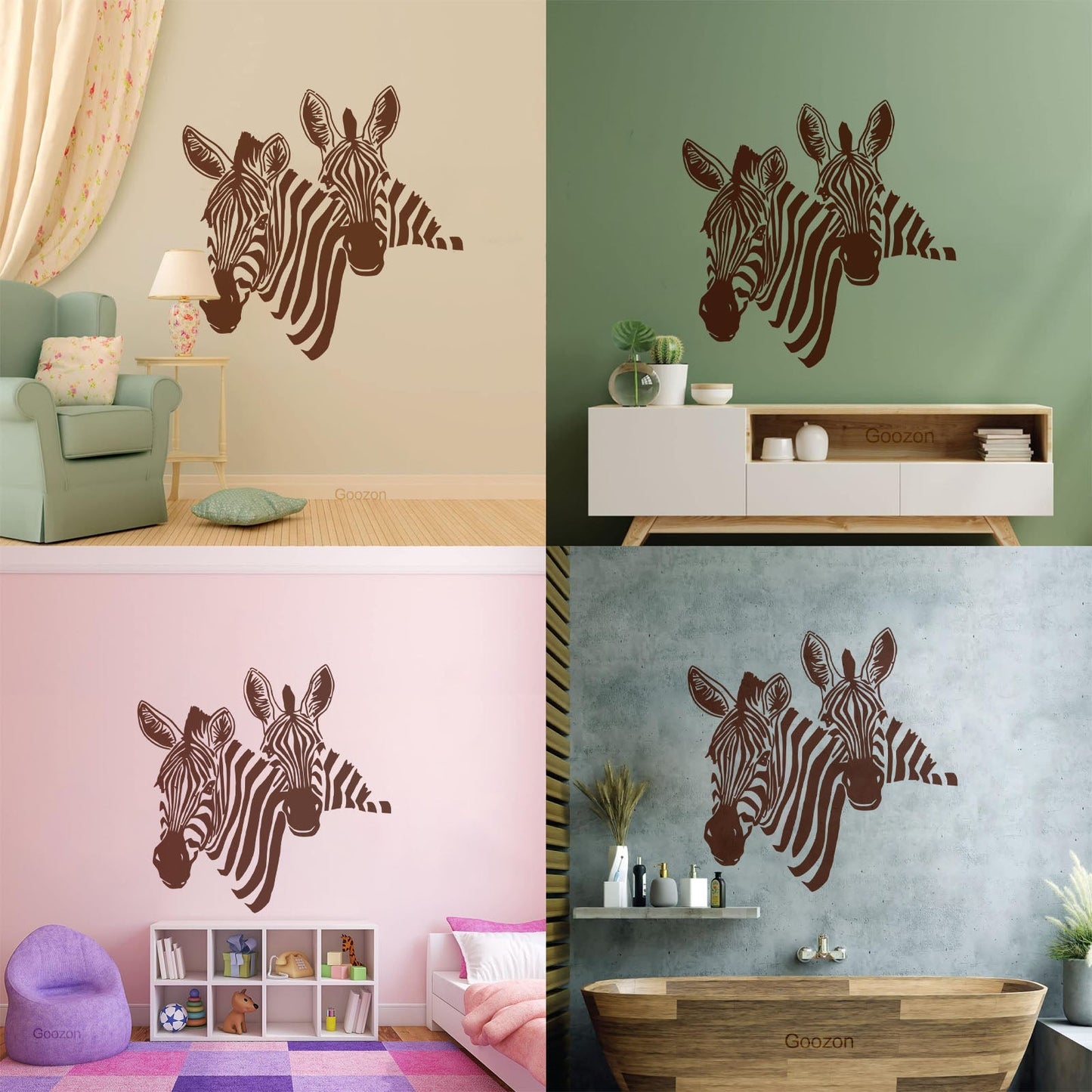 Fine Carving Stickers African Abstract Animal Zebra Wildlife Africa Glass Stickers