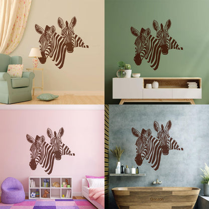 Fine Carving Stickers African Abstract Animal Zebra Wildlife Africa Glass Stickers