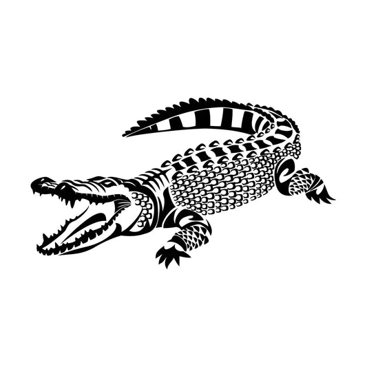 African Animal Crocodile Tribal Alligator Fine Carving Decals Tattoo Culture
