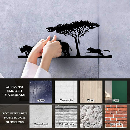 African Elephant Animals Rhino Leopard Safari Wall Vinyl Sticker Decor Art Decoration