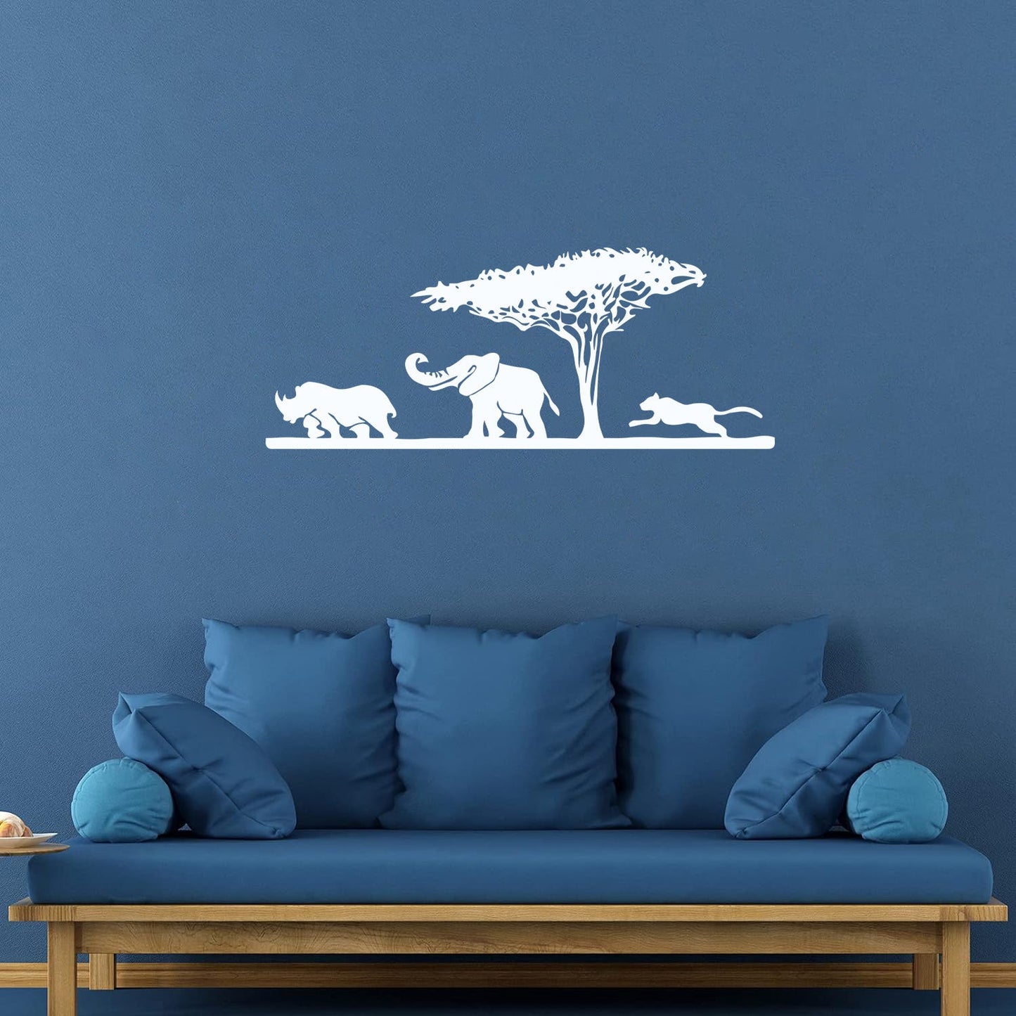African Elephant Animals Rhino Leopard Safari Wall Vinyl Sticker Decor Art Decoration