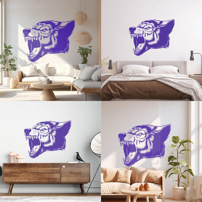 Vinyl Wall Stickers Aggressive Wolf Head Predator Animal Removable Without Leaving Glue