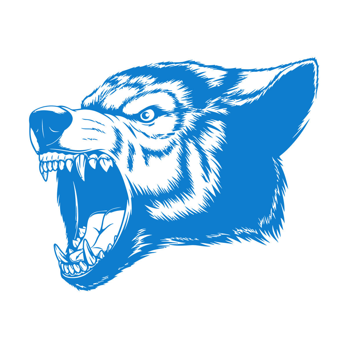 Vinyl Wall Stickers Aggressive Wolf Head Predator Animal Removable Without Leaving Glue